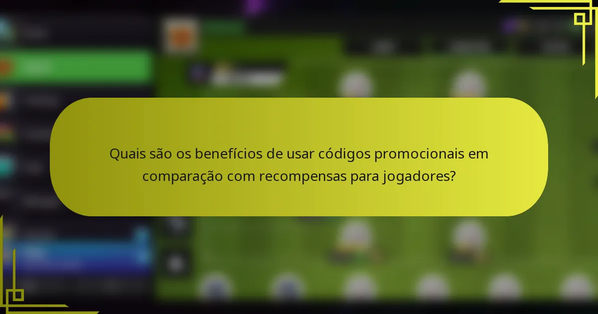 Quais são os benefícios de usar códigos promocionais em comparação com recompensas para jogadores?